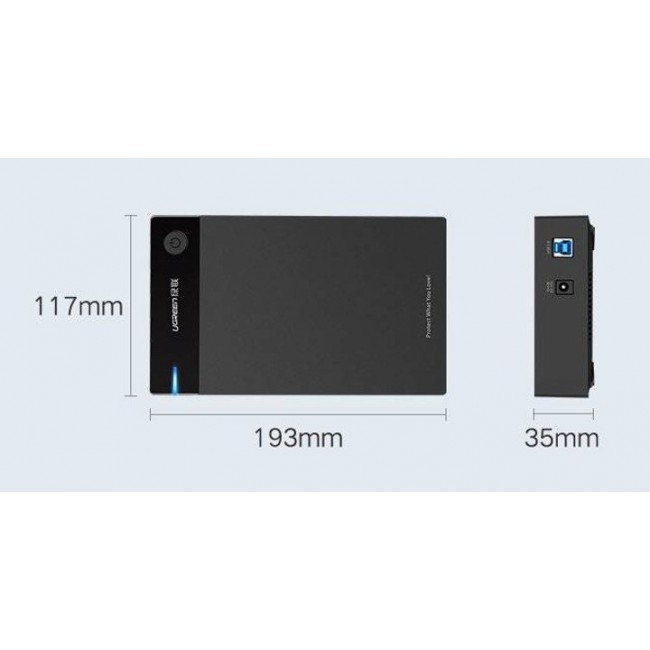 Ugreen SATA 3.5'' Hard Drive Enclosure HDD/SSD Black Ugreen SATA 3.5'' Hard Drive Enclosure HDD/SSD Black