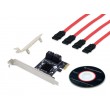 Conceptronic EMRICK 4-Port SATA PCIe Adapter with SATA Cables