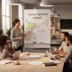 Ergo Office mobile dry erase board, vertical orientation, white, single sided, with shelf, board dimensions 1190x790mm, ER-305 Ergo Office mobile dry erase board, vertical orientation, white, single sided, with shelf, board dimensions 1190x790mm, ER-305