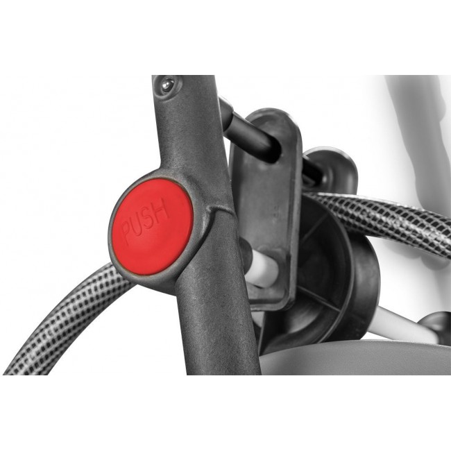 Garden hose reel, metal, for up to 60m of 1/2