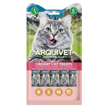 ARQUIVET Creamy tuna and shrimp snack - cat treats - 5x14g
