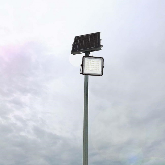 Solar LED projector V-TAC 10W Remote, AUTO, Timer, IP65 Black VT-80W 4000K 800lm Solar LED projector V-TAC 10W Remote, AUTO, Timer, IP65 Black VT-80W 4000K 800lm