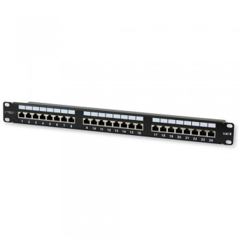 Techly Patch Panel STP 24 Ports RJ45 Cat.6 I-PP 24-RS-C6T
