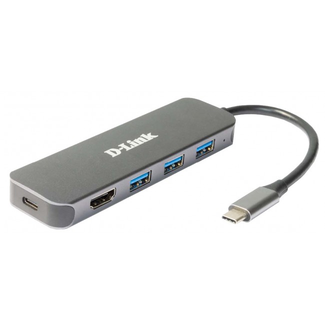D-Link 5-in-1 USB-C Hub with HDMI/Power Delivery