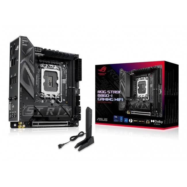 ASUS ROG STRIX B860-I GAMING WIFI Intel B860 LGA 1851 (Socket V1) mini ITX ASUS ROG STRIX B860-I GAMING WIFI Intel B860 LGA 1851 (Socket V1) mini ITX
