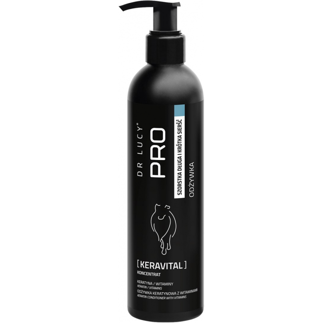 DR LUCY - PRO KERAVITAL 250 ML - KERATIN AND VITAMIN CONDITIONER FOR DOGS WITH LONG, COARSE COATS DR LUCY - PRO KERAVITAL 250 ML - KERATIN AND VITAMIN CONDITIONER FOR DOGS WITH LONG, COARSE COATS