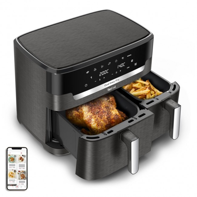 Tefal Easy Fry Dual XXL EY942HE0 fryer Double 11 L Stand-alone 2020 W Hot air fryer Grey