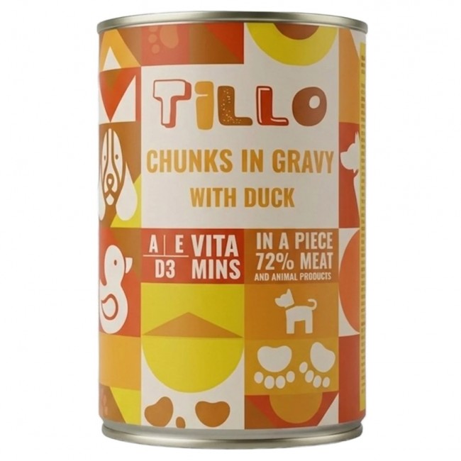 TILLO Chunks in gravy Duck - wet dog food - 415g TILLO Chunks in gravy Duck - wet dog food - 415g