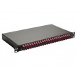 Equip 24-Port Fiber Optic Splice Box, SC Duplex, OM4, 1U, Equipped, Blac