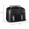 Philips 5000 series NA550/00 fryer Double 9 L Stand-alone 2750 W Hot air fryer Black