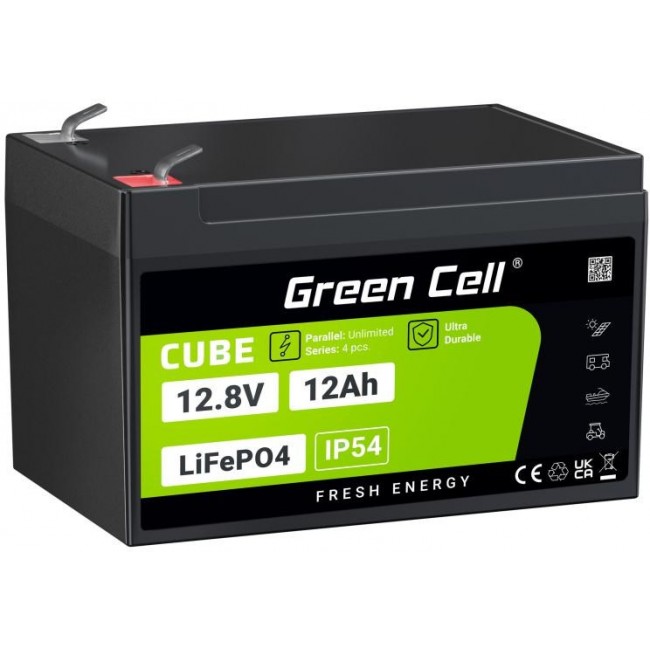 Green Cell LFPGC12V12AH UPS battery Lithium Iron Phosphate (LiFePO4) 12.8 V 12 Ah Green Cell LFPGC12V12AH UPS battery Lithium Iron Phosphate (LiFePO4) 12.8 V 12 Ah