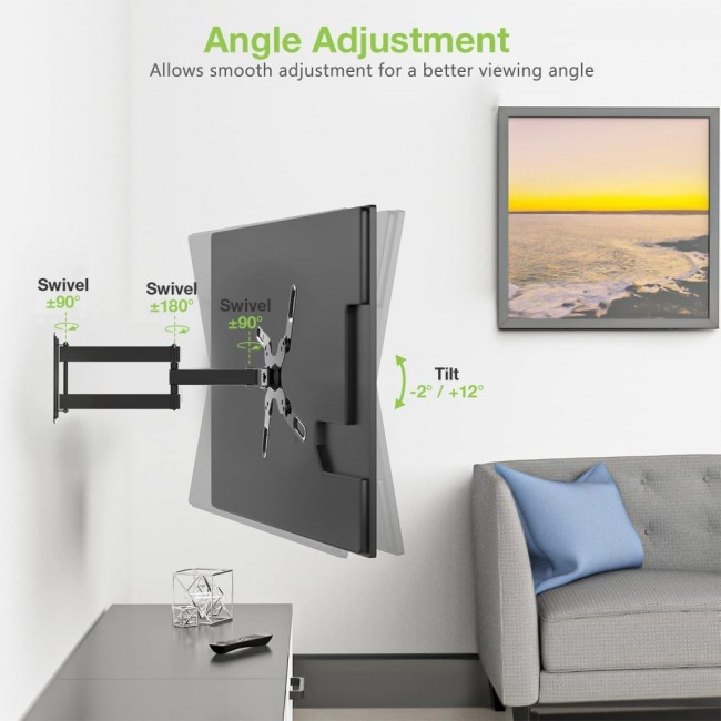 Techly 23-55 Universal LCD TV Wall Mount Bracket Black Techly 23-55 Universal LCD TV Wall Mount Bracket Black