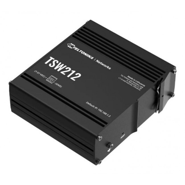 Teltonika TSW212 Managed L2 Gigabit Ethernet (10/100/1000) Black Teltonika TSW212 Managed L2 Gigabit Ethernet (10/100/1000) Black