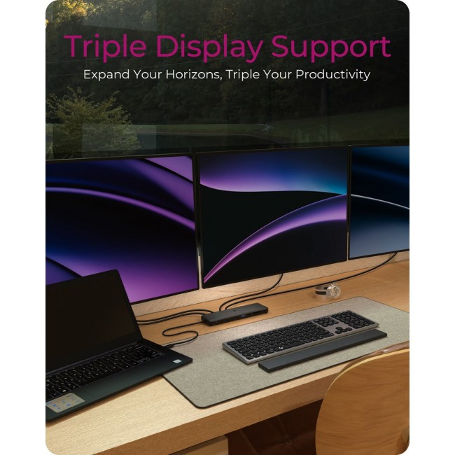 Docking station IcyBox USB Type-C with triple video output retail Docking station IcyBox USB Type-C with triple video output retail