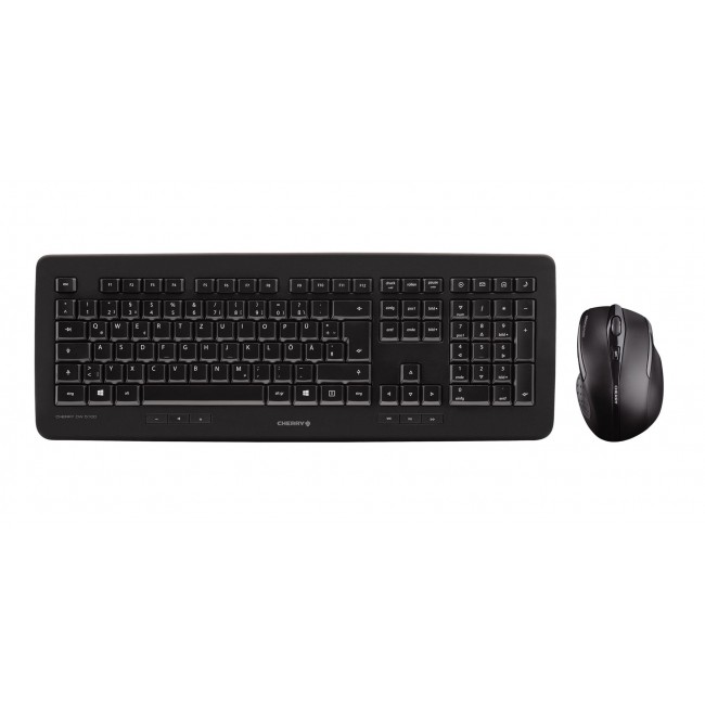 CHERRY DW 5100 keyboard Mouse included Universal RF Wireless QWERTZ German Black CHERRY DW 5100 keyboard Mouse included Universal RF Wireless QWERTZ German Black