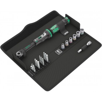 Torque wrench Click-Torque 1/4'' 2.5-25NM, 20 parts