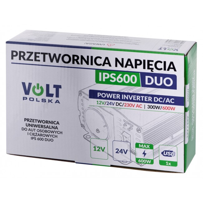 IPS 600 DUO 12-24/230V (300/600) voltage converter
