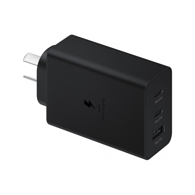 Power charger SAMSUNG Trio EP-T6530 65W PD 1x USB-A, 2x USB-C (EP-T6530NBEGEU) Black Power charger SAMSUNG Trio EP-T6530 65W PD 1x USB-A, 2x USB-C (EP-T6530NBEGEU) Black
