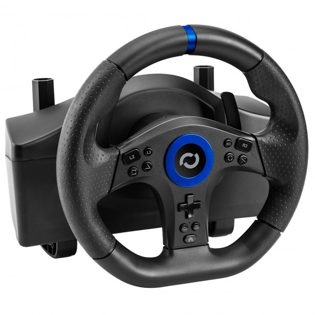 Blade BL7002 Gaming Controller Black, Blue USB Steering wheel + pedals + shifter PC, PlayStation 5 Blade BL7002 Gaming Controller Black, Blue USB Steering wheel + pedals + shifter PC, PlayStation 5