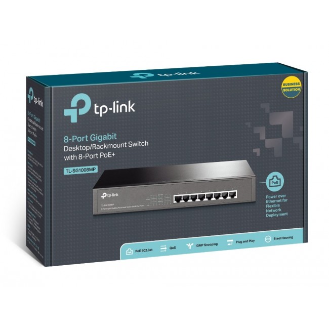 TP-Link TL-SG1008MP network switch Unmanaged Gigabit Ethernet (10/100/1000) Power over Ethernet (PoE) Black