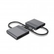Gembird A-CM-COMBO3-04 interface hub USB Type-C 5000 Mbit/s Grey