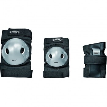 Roces Extra Three Pack JR Skate Pads black 301377 S