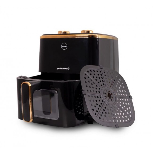 ELDOM FRITTA fat-free fryer capacity 5.0 l adjustable temp. clock 1500 W Single 5 L Stand-alone Hot air fryer Black