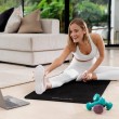 REBEL ACTIVE black gymnastic exercise mat