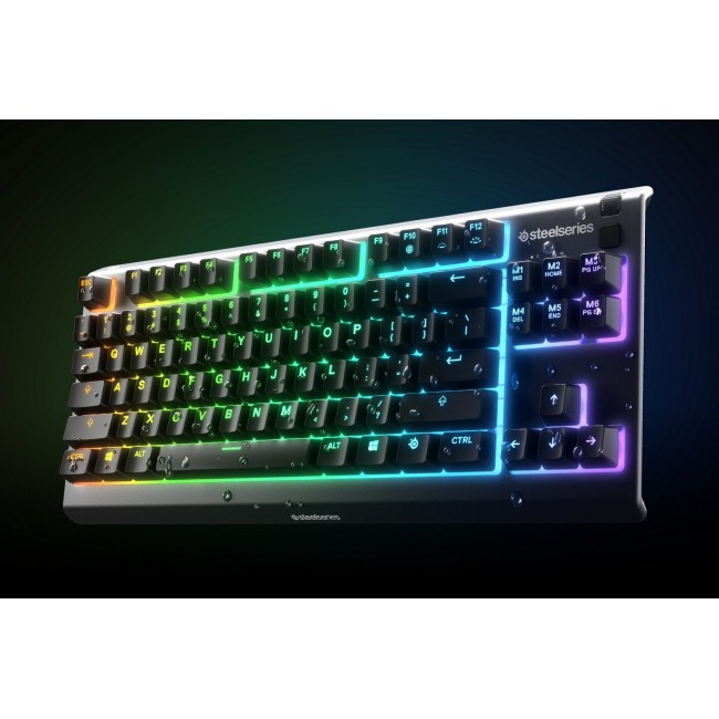 SteelSeries Gaming Keyboard Apex 3 Tenkeyless Gaming keyboard RGB LED light US Wired Whisper-Quiet Switches