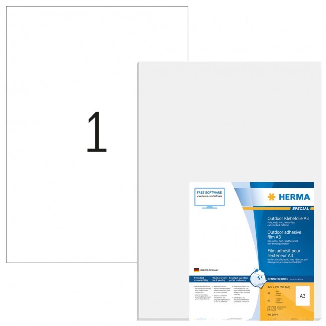 HERMA 9544 self-adhesive label Rectangle White 40 pc(s) HERMA 9544 self-adhesive label Rectangle White 40 pc(s)