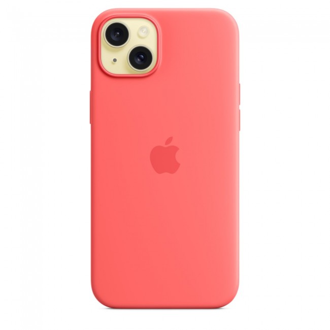 Apple iPhone 15 Plus Silicone Case with MagSafe - Guava Apple iPhone 15 Plus Silicone Case with MagSafe - Guava