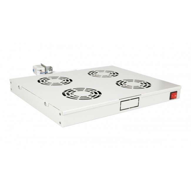Equip Cooling Fans 19', 1U, 4FANS, RAL7035 Grey