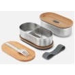 black+blum BAM-BT-L016 food storage container Oval Box 0.5 L Bamboo, Stainless steel 2 pc(s)