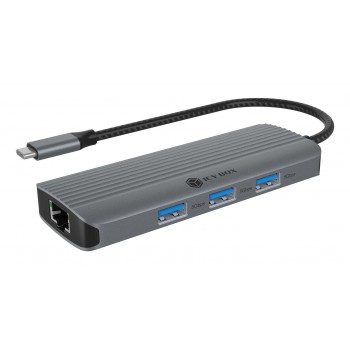 ICY BOX IB-DK4034a-CPD Wired USB 3.2 Gen 1 (3.1 Gen 1) Type-C Aluminium, Silver