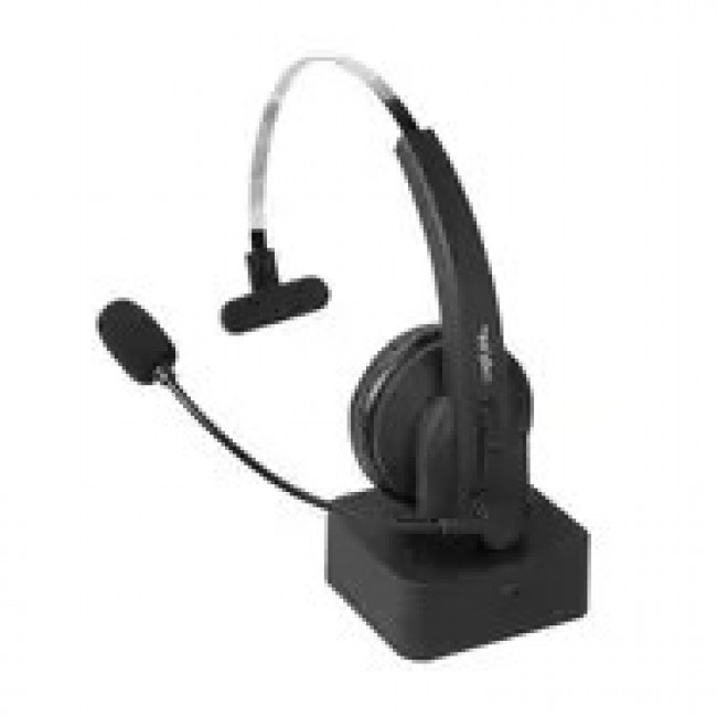 LogiLink BT0059 headphones/headset Wireless Head-band Office/Call center Bluetooth Charging stand Black