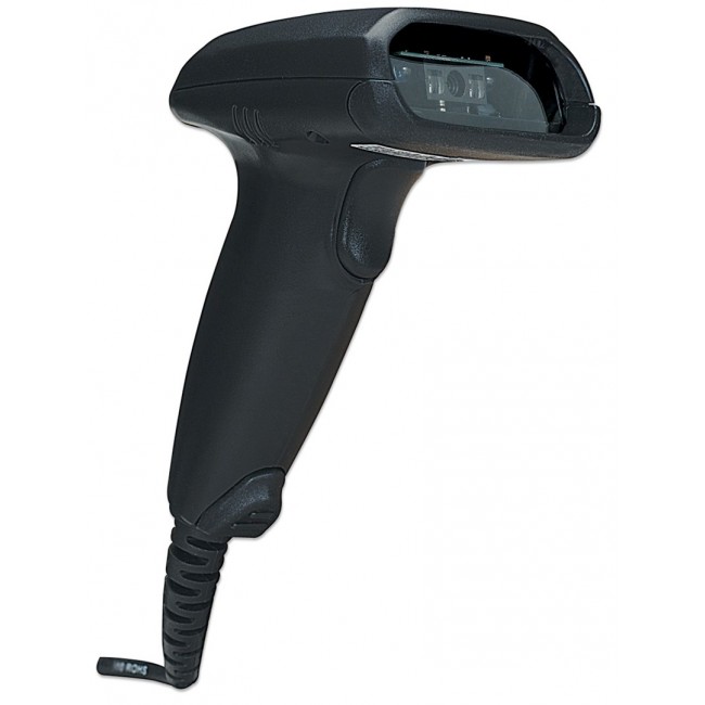 Manhattan Long Range CCD Handheld Barcode Scanner, USB, 500mm Scan Depth, Cable 1.5m, Max Ambient Light 10,000 lux (sunlight), Black, Three Year Warranty