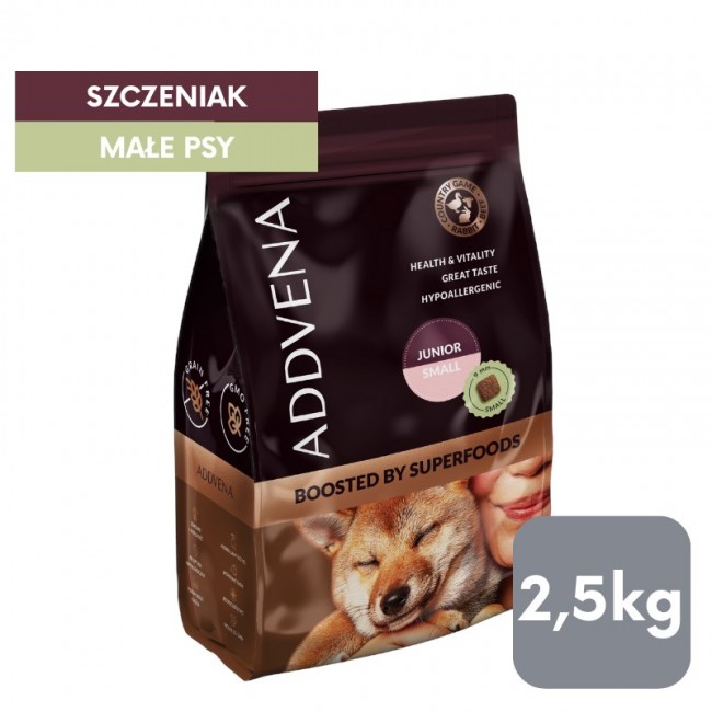ADDVENA Boosted by superfoods Junior Small Beef - dry dog food - 2,5kg ADDVENA Boosted by superfoods Junior Small Beef - dry dog food - 2,5kg