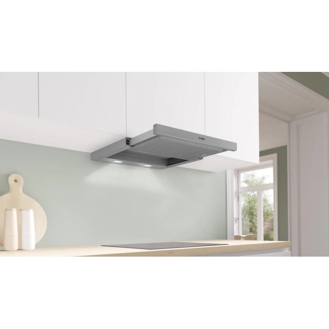 Bosch Serie 2 DFM064W55 cooker hood Semi built-in (pull out) Metallic, Silver 394 m /h