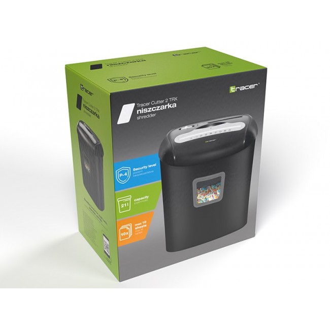 Tracer Cutter 2 TRX Paper Shredder, Black