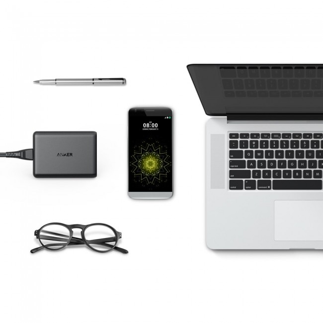 Anker PowerPort Speed 5, 63W 5 Port USB Charger, Power Adapters with Quick Charge 3.0