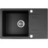 PYRAMIS LEFKADA sink (68x44) 1B 1D black + Flessi Black Edition tap - 070 260 611F