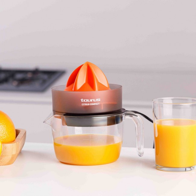 Taurus CITRUS COMPACT Hand juicer 30 W Black, Orange, Transparent