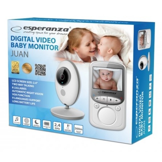 Esperanza EHM003 video baby monitor 50 m White