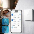 Qoltec 52715 Smart Touch 1-Gang Light Switch | Wi-Fi | Timer | Tuya | Smart Life | Tempered Glass | White