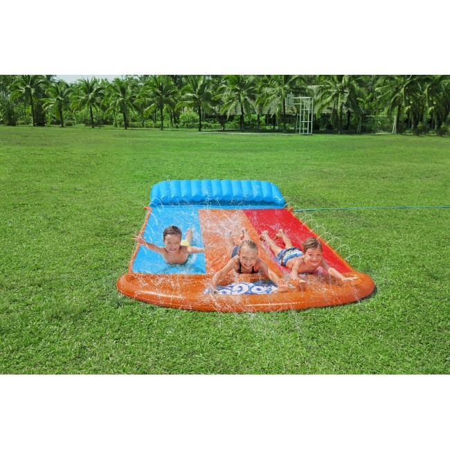 Bestway H2OGO! Triple Water Slide with Tsunami Splash Ramp 4.88 m