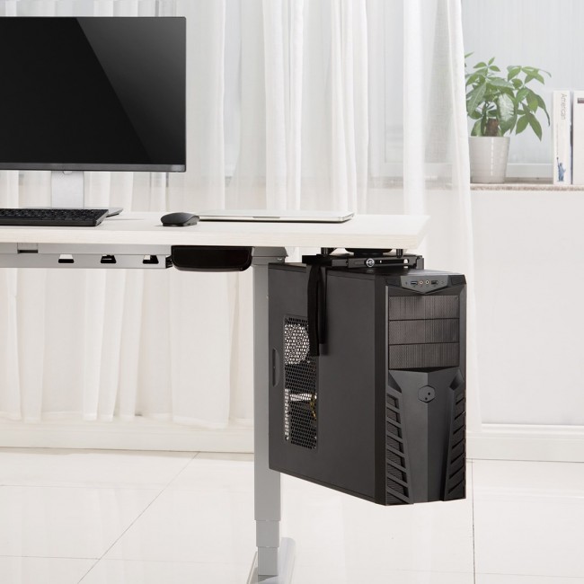 Maclean MC-885 B Under Desk Computer Holder Black Adjustable Max. 10kg. Maclean MC-885 B Under Desk Computer Holder Black Adjustable Max. 10kg.