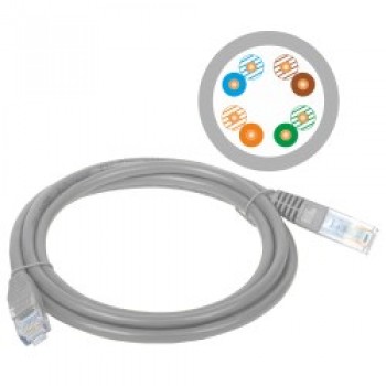 Alantec KKU5SZA3 networking cable Grey 3 m Cat5e U/UTP (UTP)