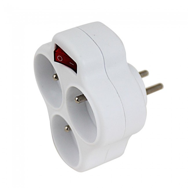 Esperanza ELK304W Electrical Splitter 3 sockets switch White
