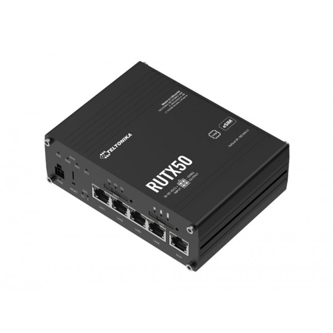 Teltonika RUTX50 wireless router Gigabit Ethernet 5G Stainless steel