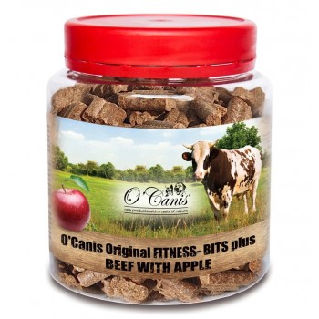 O'CANIS Fitness-Bits Plus Beef with apple Mono - dog treat - 400g